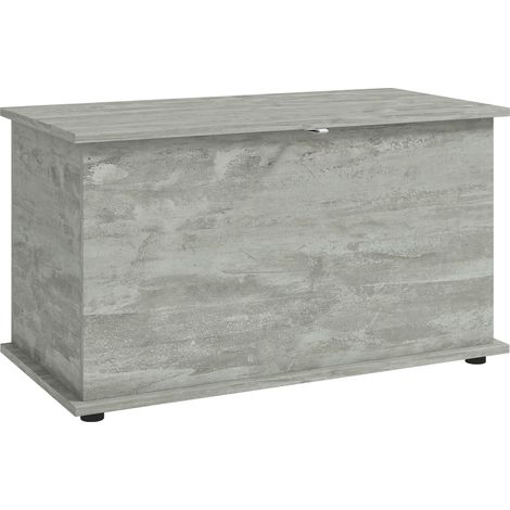 Coffre de Rangement avec Couvercle Rabattable 80 x 40 x 45 cm Gris (1/5)