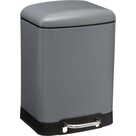 Metall-tretabfalleimer 6l ariane anthrazitgrau - 5five