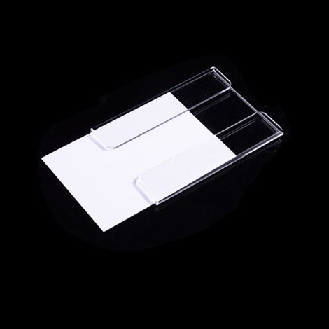 BEBUSINGOTO Paquete de 20 soportes para etiquetas de precio de acrílico para montaje en pared de 7,5 x 5 cm (1/4)