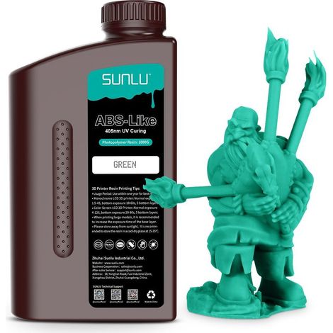 SUNLU ABS-Like 3D Printer Rapid Resin SUNLU ABS-Like 3D Printer Rapid Resin Green 1000g
