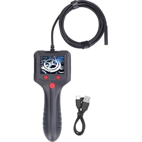 Endoscope industriel écran 2,4 pouces, caméra d'inspection étanche diamètre 8mm, objectif à lumière LED pour réparation automobile et tuyauterie, câble 2m / 6,6ft (1/5)