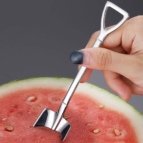 Spatel, Löffel, Schöpfkelle und Löffellöffel aus Edelstahl für Desserts und Wassermelone 4 quadratische Spatel (1/5)