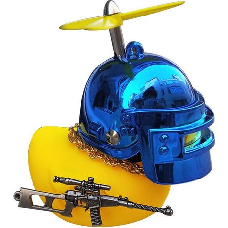 Petit canard jaune pour guidon de moto, ornement de casque en forme de canard, décoration rigolote pour motocyclette. (1/5)