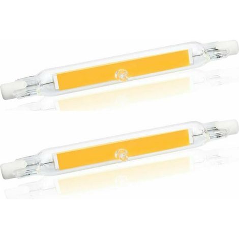 5W R7S 78MM Ampoule LED de J78 COB filament, 500 lumens 360 degrés, ampoule halogène 30W 48W 50W équivalent, parfait pour maison, cuisine, pièce, balcon, bureau, etc (2pcs, Blanc Froid 6000K) [Classe (1/5)