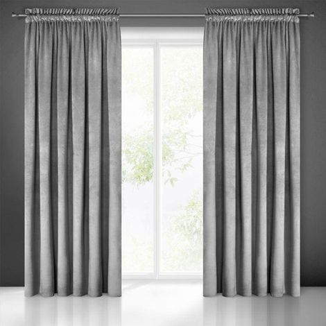 RIDEAU PRÊT PIERRE SUR RUBAN 140X300 CM GRIS (1/5)