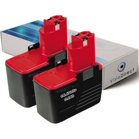 Lot de 2 batteries pour Bosch 3650 perceuse visseuse 3000mAh 14.4V (1/2)