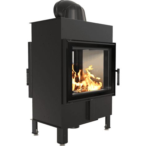 Kamineinsatz aus Stahl KRATKI LUCY TUNNEL 12 kW Ø 200 mit Türfeder (1/5)