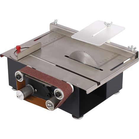 Mini scie circulaire 200W – 10000 tr/min, profondeur 33 mm – 2 en 1 (scie + ponceuse) – Pour bois, plastique, acrylique – Argent
