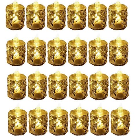 Set mit 24 rauchfreien LED-Teelichtern, 3,6 x 8 cm (1/5)