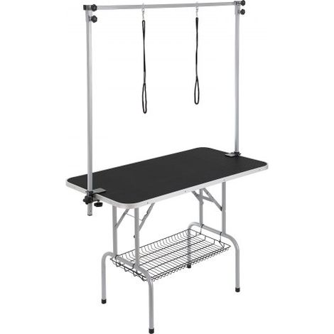 Trimmtisch 1300x617x1818mm Schertisch Edelstahl Hundepflegetisch 150kg Tragfähigkeit Frisiertisch Hund Faltbar Tierpflegetisch 1137,9x609,6mm Desktop Ideal für Baden Trimmen Trocknen Bürsten (1/5)
