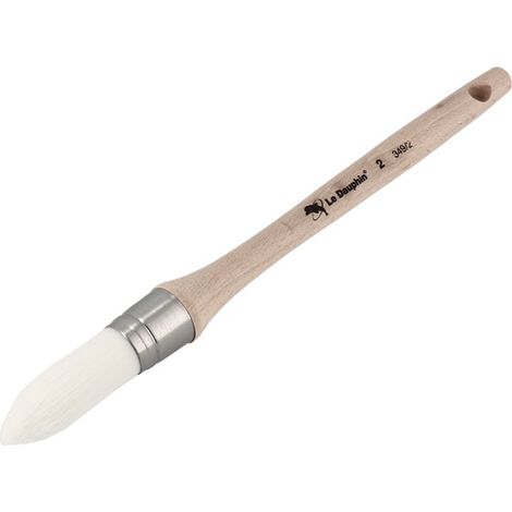 Brosse à réchampir synthétique à fibre blanche 2