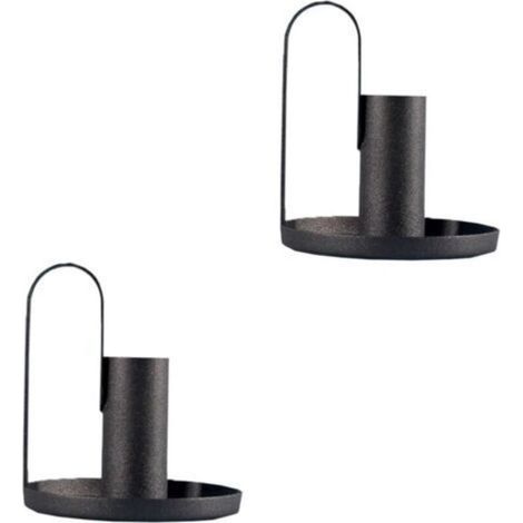 2 Pièces bougeoir en métal Chandeliers bougeoirs décor de Bureau décor d'halloween Bougies Coniques décoration Murale bougeoir de Bureau Chandelier en Fer Petit décorer Candélabre (1/4)