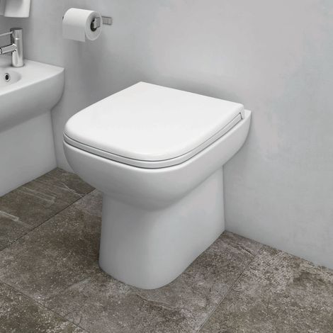 RAK Origin 62 Back to Wall Toilet Pan 500mm Projection - Deluxe Soft Close Seat (1/4)