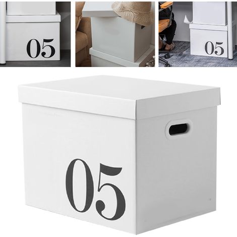 Carton de Rangement Grande Capacité Boîte Organisatrice en Carton Ondulé pour Déménagement Dortoir Jouets Modèle N°5 (1/5)