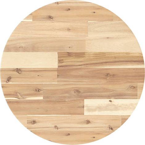 Dessus de table Dessus de bureau Plateau de table rond Ø50x2 cm bois massif d'acacia