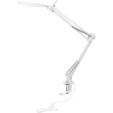 Loupe 5X avec pince lumineuse 72 pièces LED 10 luminosité 3 Modes de couleur lampe loupe à bras oscillant réglable en continu.