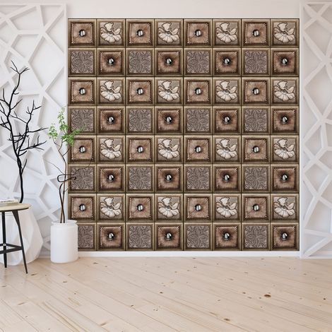 LZBARGON 10 Láminas de adhesivos de pared 3D impermeables (DIY) – Recortables para paredes en dormitorios, salas de estar y cocinas (1/5)