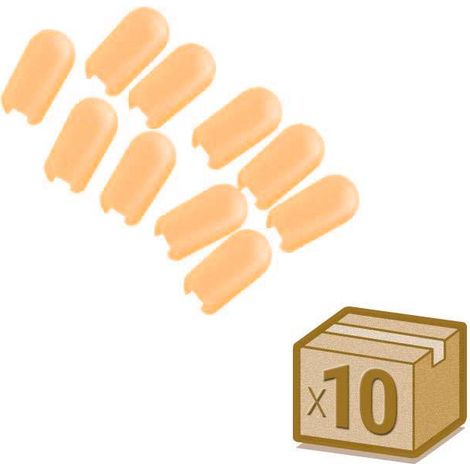 Tapa NEON silicona 6x12mm color ambar, interior, pack 10pcs (1/4)
