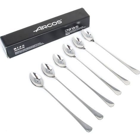Arcos Serie Madrid - Set 6 cucchiai di soda in confezione regalo Cucchiaio da tè - Monoblocco monoblocco in acciaio inox, misura 220 mm - colore argento (1/5)