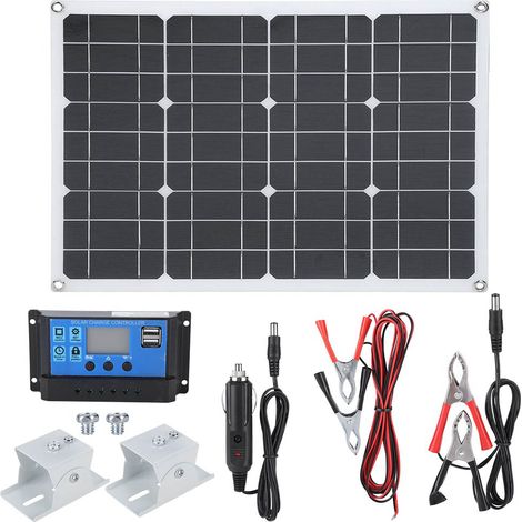 Kit panneau solaire flexible monocristallin 40W ultra-mince, charge efficace double USB pour iPhone (1/5)