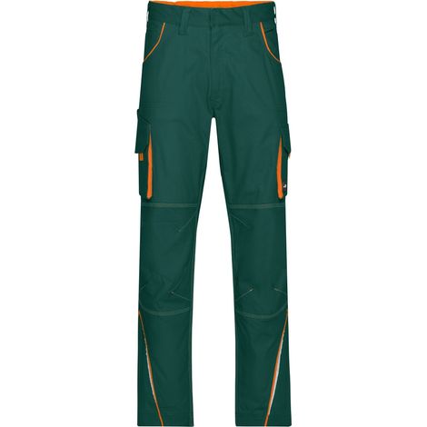 James & Nicholson Funktionelle Arbeitshose JN847 Gr. 52 dark-green/orange (1/5)