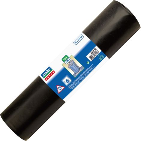 LDPE-Müllsäcke 120L 700x1000mm 10 Stück.