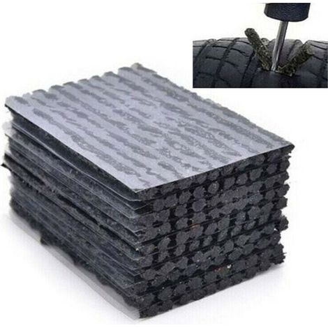 Kit Réparation Pneu 50 Pièces Mèches Caoutchouc Urgence Crevaison Pneus Tubeless Voiture (1/4)
