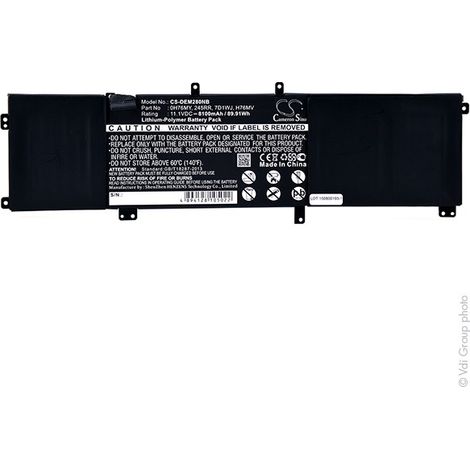 NX - Batterie ordinateur portable compatible Dell 11.1V 8100mAh - 0H76MY245RR7 (1/4)