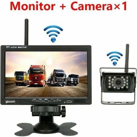 Caméra de recul sans fil 7 pouces pour camions, autobus, camping-cars et remorques - 12 V-24 V étanche IP67 angle de 120 ° (1/5)
