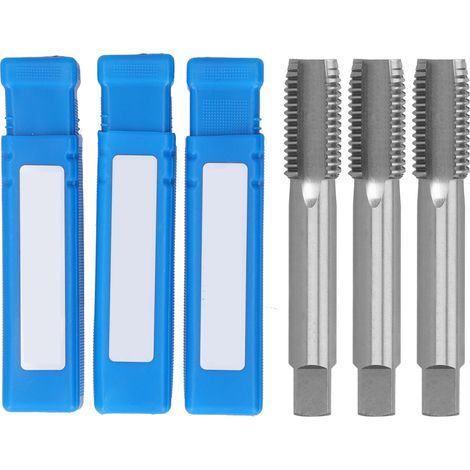 Lot de 3 tarauds machine en acier rapide HSS pour taraudage M22 - Accessoires de quincaillerie d'entretien