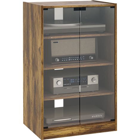 Hi-Fi Stand, 4 Tier, 54 x 40 x 91 cm, Rustic Brown (1/5)