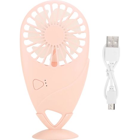 Ventilateur USB Mango Rechargeable Portable - Ultra Fin pour Maison et Extérieur (Rose) (1/5)