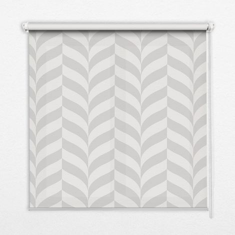 Tenda a Rullo Interna per Finestra - Tenda Filtrante Luce - Tenda Privacy - Tenda Decorativa Rettangolare - Rullo per Interni - (100 cm x 140 cm) - Spina di pesce grigia