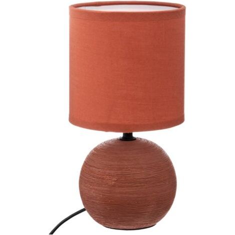 Lámpara 'Timeo' terracota estriada - cerámica A. 25 cm - Atmosphera créateur d'intérieur (1/2)