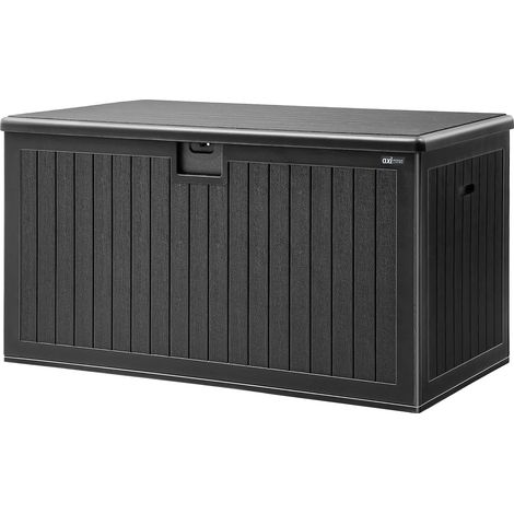 Axi Mike Coffre De Jardin En Plastique, Noir, 600 Litres Boite De Rangement Extérieur Pour Coussins Avec Fond Rangement Extérieur / Imperméable - 141 X 72 X 72,5 Cm (1/5)