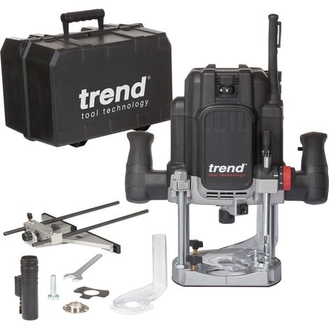 Trend T12ELK Trade Variable Speed Router 80mm Plunge Depth Soft Start 2100W 110V (1/5)