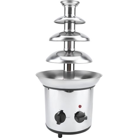 Machine à fondue électrique à 4 étages pour faire fondre la crème au chocolat et utiliser comme fontaine à chocolat. (1/5)