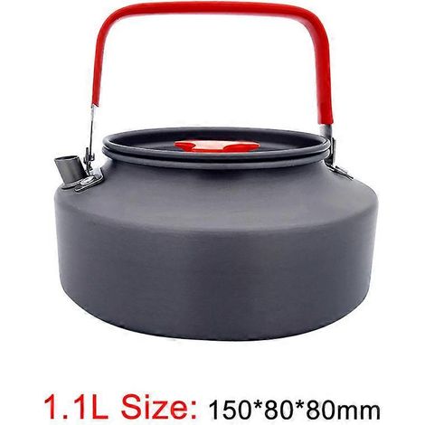 Bouilloire portable en alliage d'aluminium pour l'extérieur, résistante à la corrosion, facile à transporter, compacte et pratique, idéale pour le camping.