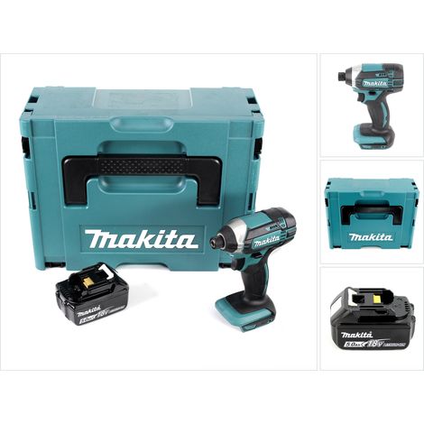 Makita DTD 152 T1J Avvitatore ad impulsi a batteria 18V in valigetta Makpac + 1x Batteria BL 1850 5,0 Ah - senza caricatore