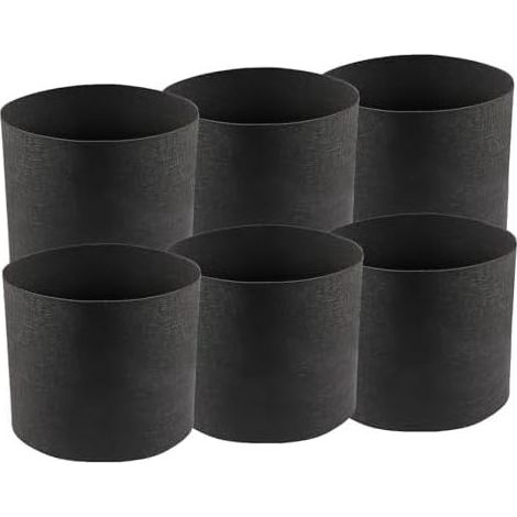 Set mit 6 Pflanzsäcken, 3,8 l, mit Stab, aus Stoff, Tomatentopf, Erdbeertopf, Pflanzkorb (1 Gallone) 6 Stück 1 Gallone - (1/5)