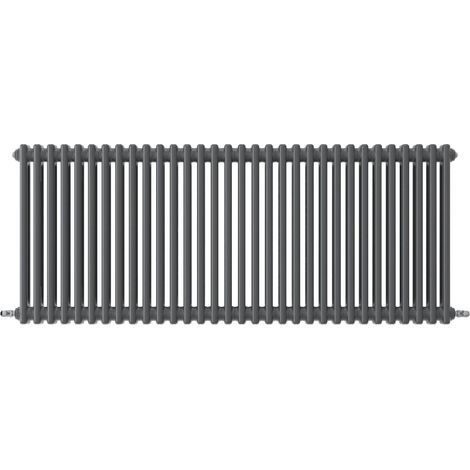 Acezanble Horizontal Traditional Cast Iron Style Radiator 600x1460mm 3 Column Anthracite