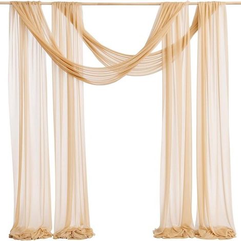 Un pezzo di tessuto trasparente, 60075 cm, adatto per essere usato come tenda da esterno, decorazione per baby shower o festa di compleanno (oro). (1/5)