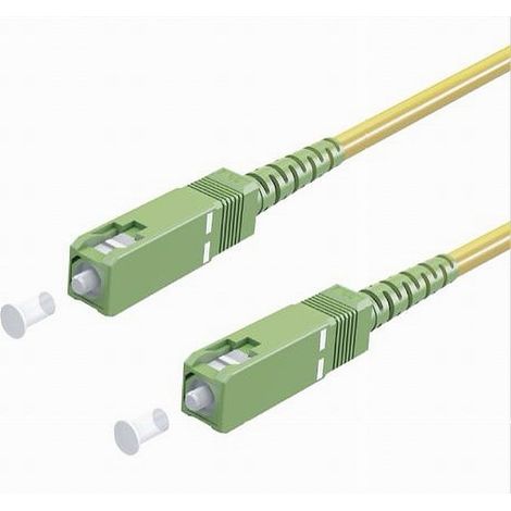 MaxTech - Cavo Fibra Ottica Monomodale 9/125 Sc-apc 3 Mt Per Router Notebook Fo-d005-3.0m - (1/5)