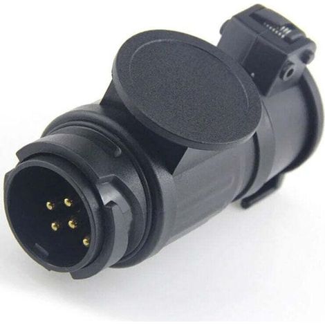 Adaptateur de remorque 13 broches vers 7 broches - Pour prise européenne standard, remorque, timon, camion, caravane, connecteur de prise électrique (1/4)