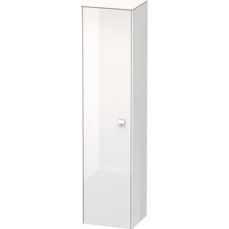 Duravit Brioso Armario alto 177,0x42,0x36,0 cm, 1 puerta, abatible a la izquierda, 1 balda de madera, 3 baldas de cristal, Color (frente/cuerpo): Decoración Pino Terra, mango cromado - BR1330L1051