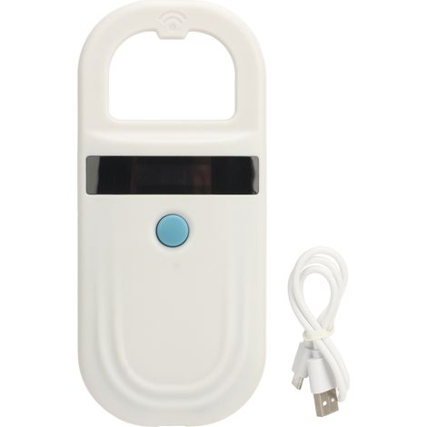 Lecteur de puce électronique pour animaux, scanner Bluetooth avec écran OLED, identification et gestion des tags, blanc (1/5)