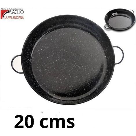 20 cms cazuela esmaltada negra con puntos especial para cocinar al horno vaello