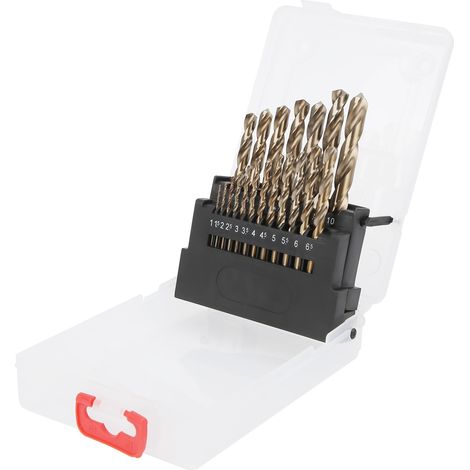19 Pièces Forets Hélicoïdaux M35 Cobalt Acier Inoxydable Métal Bois Perçage 1-10mm (1/5)