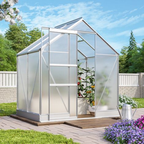 Vitavia Gewächshaus "Apollo 2500", aluminium eloxiert, 2,5 m², 6 mm HKP