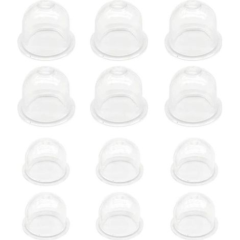 12 Pcs White Primer Bulb Pump 19mm And 22mm Clear Carburetor Oil Cup For Lawn Mower Hedge Machine Gasoline Saw Fan Fuel Primer Bulb (1/5)